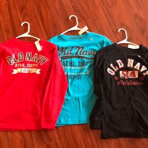 Old Navy boys long sleeve shirt bundle NWT